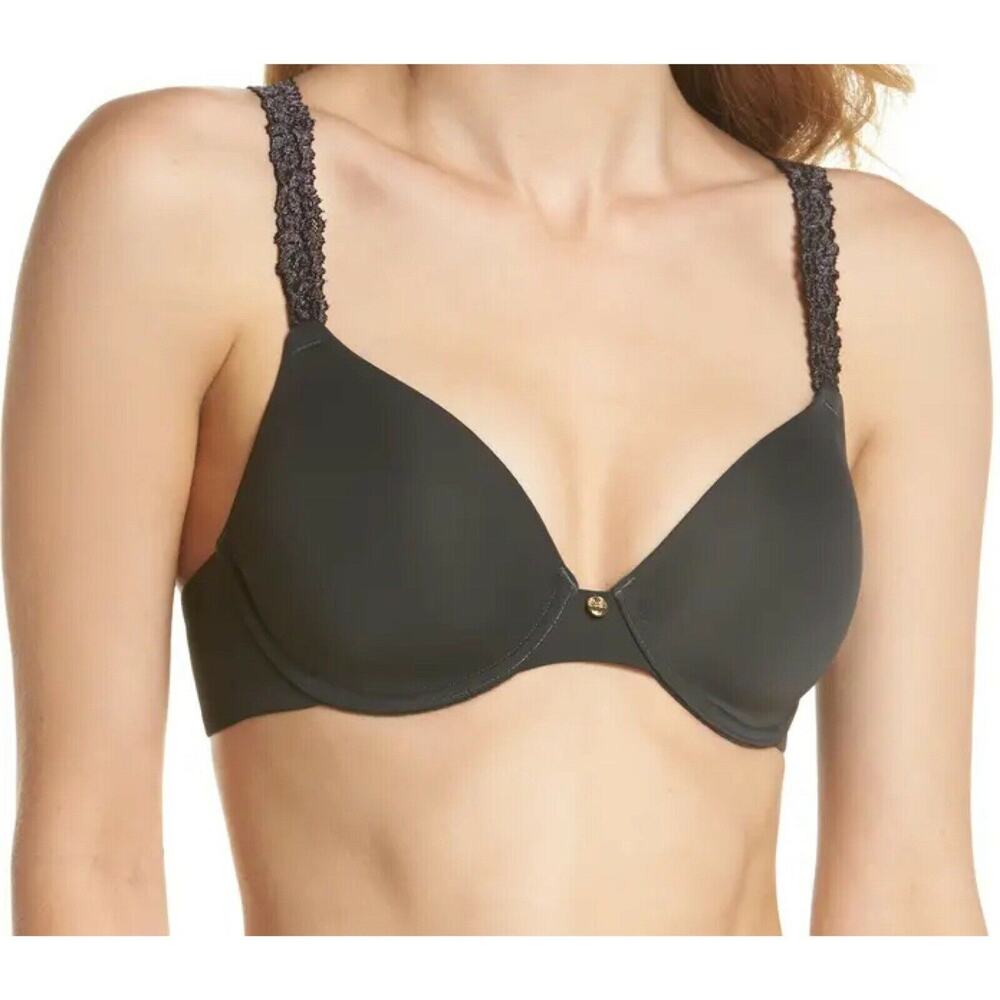 Natori 731080 black Rose Dream Custom Coverage Underwire bra size 32DDD 32F